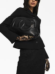 Dolce & Gabbana logo-embossed leather clutch - Zwart