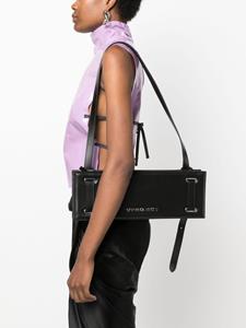 Y/Project Accordion leather shoulder bag - Zwart
