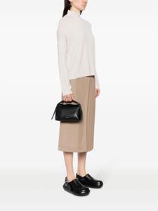 Calvin Klein logo-lettering faux-leather shoulder bag - Zwart
