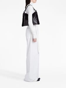 Proenza Schouler White Label Minetta faux shearling-trim shoulder bag - Zwart
