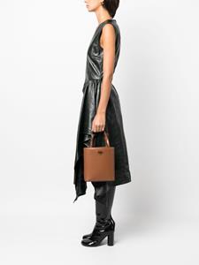 Prada triangle-logo leather tote bag - Bruin