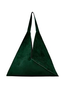 KHAITE The Sara suede leather tote bag - Groen