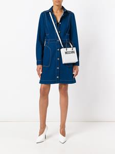 Moschino cross-body mini shopper bag - Wit