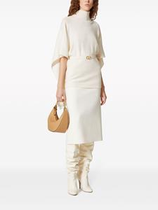 Valentino VLogo leren schoudertas - Beige