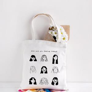 Jiangkao Korean Style Canvas Women's Shoulder Bag Fashion Casual Shopping  High Quality Large Capacity Tote