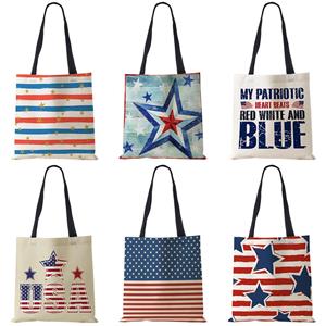 KaiTingu USA Independence Day Print Tote Schoudertas voor vrouwen winkelen herbruikbare tassen grote reizen school strandtassen