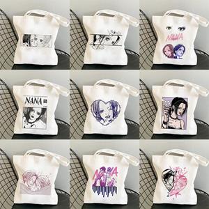 Aidegou2 Shopping Bags Nana Anime Manga Ren Honjo Kawaii Girl Shopper Bag Print Canvas Tote Bag Handbags Women Bag Harajuku Shoulder Bag