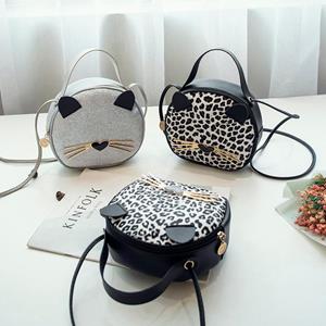 Flower Snake Fashionable Crossbody Bag for Girls, Versatile Ins Cat Small Round Bag