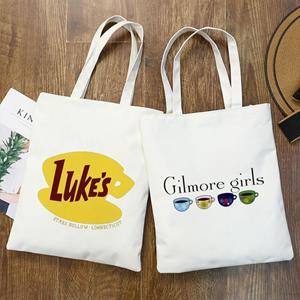 Iaidegou-7 Gilmore Girls Graphic Print Shopper Casual Pacakge Shopping Bags Handbag Large Capacity Tote Bag Shoulder Bags Ecobag Reusable