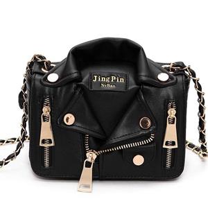 Best-Jewelry & Ornaments New Women Chain Motorcycle Shoulder Rivet Jacket Bags Messenger Bag Leather Handbags for Girls