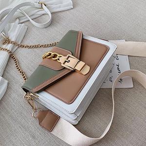 Yogodlns contrastkleur lederen Crossbody tassen voor vrouwen reizen handtas mode eenvoudige schouder messenger bag dames cross body bag