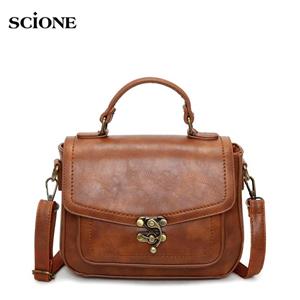 SCIONE Luxy moon Women Leather Handbag Brand Satchels Messenger Bags Fashion Hasp Vintage Teenage Girls Crossbody Bags bolsas