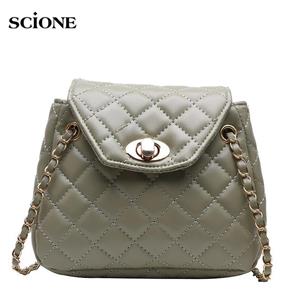 SCIONE Popular Bag Handbags Summer Small Fresh Messenger Bag Shoulder Bag Small Fragrance Rhombus Chain Bag