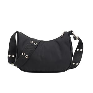 Yogodlns Fashion Nylon Shoulder Bag Women Trendy Handbag Solid Color Crossbody Bag