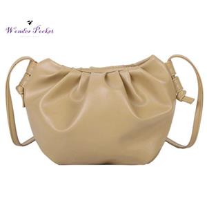Wonder Pocket Women Solid Color Zip Dumpling Crossbody Bag Shoulder Pouch
