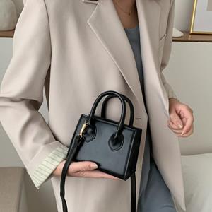 Yogodlns Fashion Solid Color PU Leather Crossbody Bag For Women Fashion Mini Shoulder Handbag