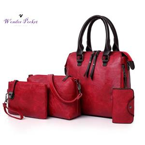 Wonder Pocket Great Women Tote Bag All-match Versatile Faux Leather Multi-pockets Shoulder