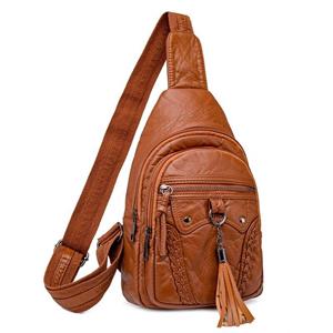 SHUNA Fashion Tassel Crossbody Chest Bag Women Shoulder Bag Wild Messenger Bag Luxury One Shoulder Bags Faux Leather