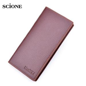 SCIONE Multicard Men Business wallet Long Section Wallet Ticket Holder Casual ID Card Thin Wallet