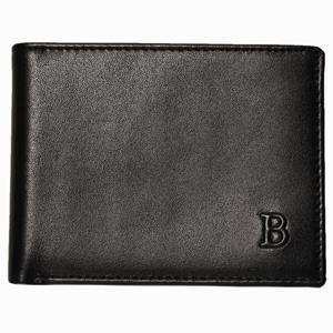 Baborry RFID Wallet Anti theft Genuine Leather Wallet Leisure Men's Slim Leather Mini Wallet Credit Card Trifold Purse
