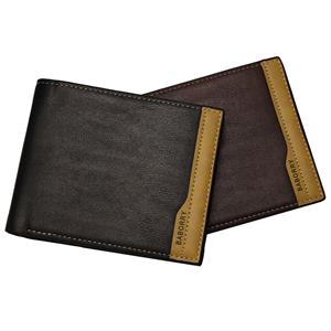 Baborry RFID PU Leather Wallet Patchwork Trifold Wallet Cards Holder Fashion Men Wallets Small Wallet Men Money Purse