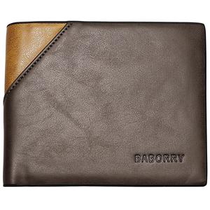 Baborry Rfid Men's New Wallet Card Wallet Short Purse New Style Patckwork Men's Wallet Fashion Short Wallet