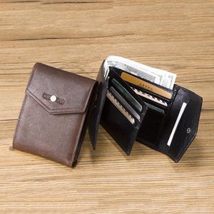 CONTACTS CONTACT'S Genuine Leather Men's Wallets Hasp Wallet For Men Short Male Purse Card Holders Walet