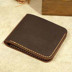 Rose Bag Top Genuine Leather Men's Wallet Retro Handmade Wallet for Men Durable Real Leather  Purse for men