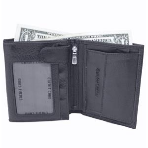 Lederax LD168 Genuine Leather Vertical Wallets for Men Coin Purses