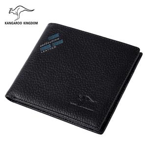 Kangaroo kingdom Luxury Brand Men Wallets Genuine Leather Short Wallet Male Pocket Leather Purse