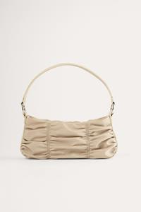 NA-KD Rouched Shoulder Vrouwen Tas - Beige