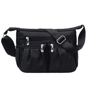 ArmadaDeals Frauen Nylon Multi-Pocket Umhängetasche Crossbody Tasche Handtaschen, Schwarz
