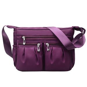ArmadaDeals Frauen Nylon Multi-Pocket Umhängetasche Crossbody Tasche Handtaschen, Lila