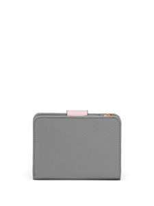Prada Leren portemonnee - F0BP9 Slate Gray/Alabaster Pink