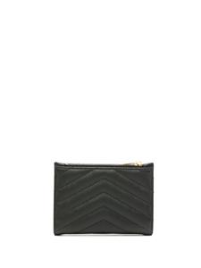 Saint Laurent Portemonnee met monogram - Zwart