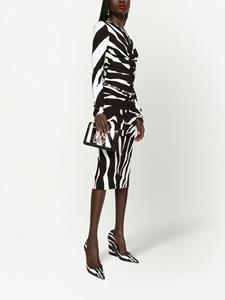 Dolce & Gabbana Crossbodytas met zebraprint - Zwart