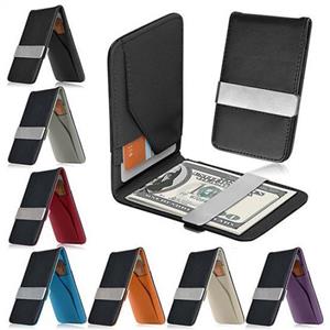 Bag Accessorries Nieuwe Arrivel Herenmode Faux Leather Money Clip Slim Wallet ID Credit Card Holder