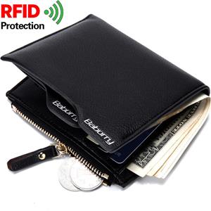 Baborry RFID Diefstal Protect Coin Bag rits mannen portemonnees heren portemonnee