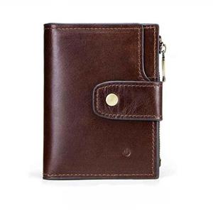 Heng Huang Men's Leather Wallet Short High-end RFID Smart Bluetooth Anti-lost Anti-theft Purse