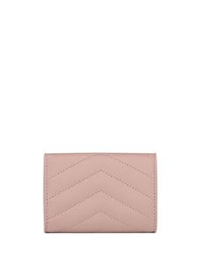 Saint Laurent Cassandre matelassé leather wallet - Roze