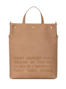 Saint Laurent Universite North/South leather tote bag - Bruin