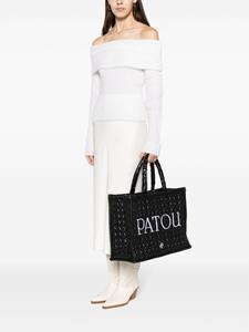 Patou large  quilted tote bag - Zwart