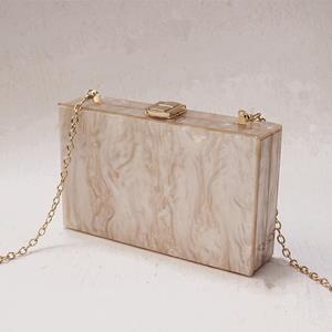 PurpleHeartBags Woman New Fashion Accessory Brand Solid Acrylic Small Shoulder Bags Beige Party Evening Bags Wedding Women Trendy Casual Clutch Handbag