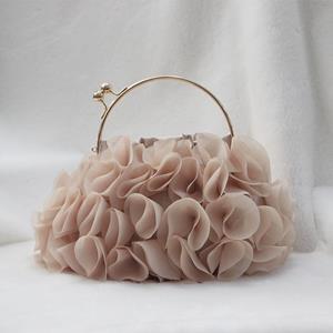 PurpleHeartBags New Fashion Brand Handbags Women Flower Cute Bag Solid Luxury Champagne Bags Floral Bride Totes Cute Trendy Casual Day Clutch
