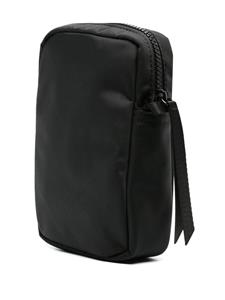 Versace logo-patch zipped crossbody bag - Zwart