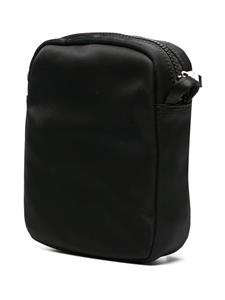 Versace logo-print zipped messenger bag - Zwart