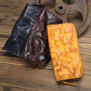 Johnature Genuine Leather Wallet Card Holder Unisex Business Handmade Cowhide Large Clutch Wallet