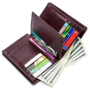 TOMTOP JMS Leather Wallet Large Capacity Wallet Credit Card Holder for Men with 15 Card Slots
