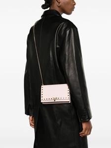 Valentino Rockstud leather crossbody bag - Roze