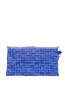 Moreau monogram-print leather wallet - Blauw